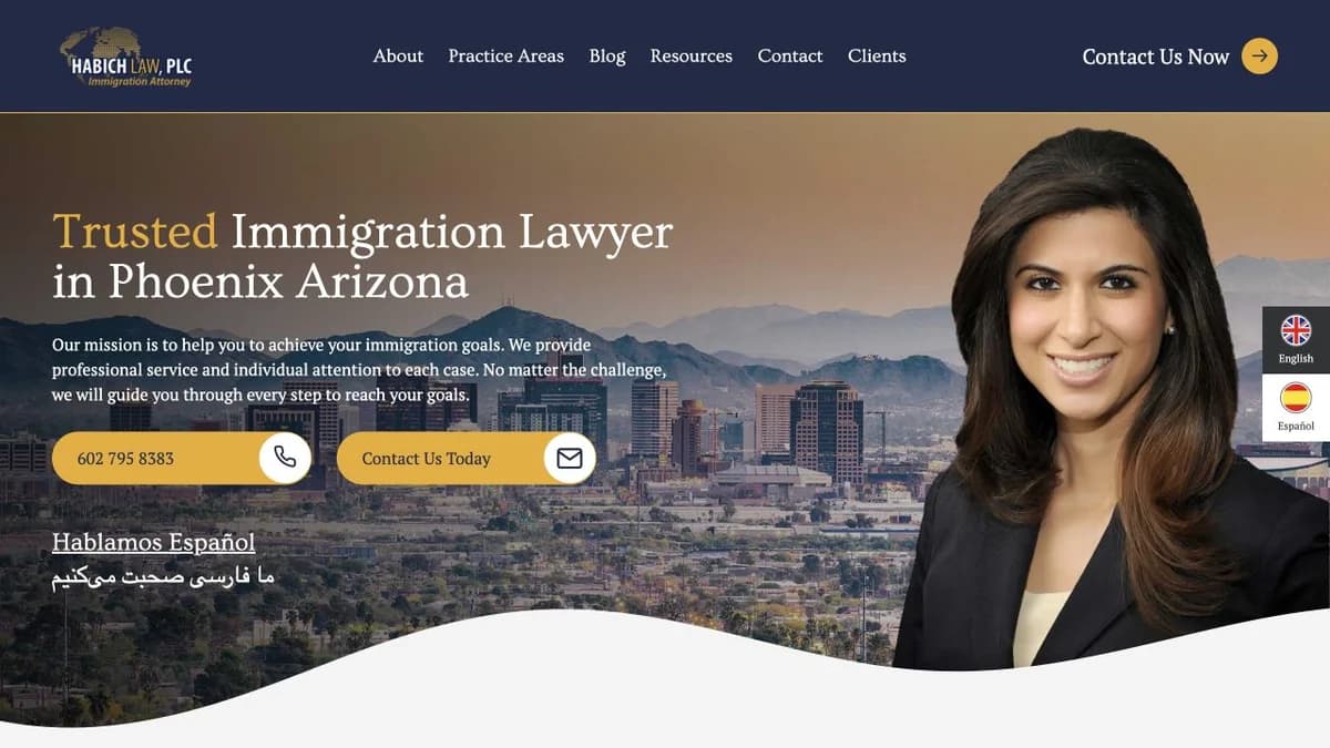 Habich Law website preview
